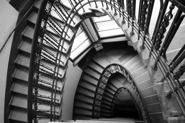 Fragmento Una Escalera Edificio Residencial Rubinstein Street San Petersburgo —  Fotos de Stock