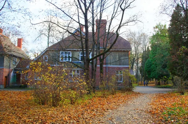 Herbsttag Und Ein Kleines Haus Jugendstil Zarskoje Selo — Stockfoto