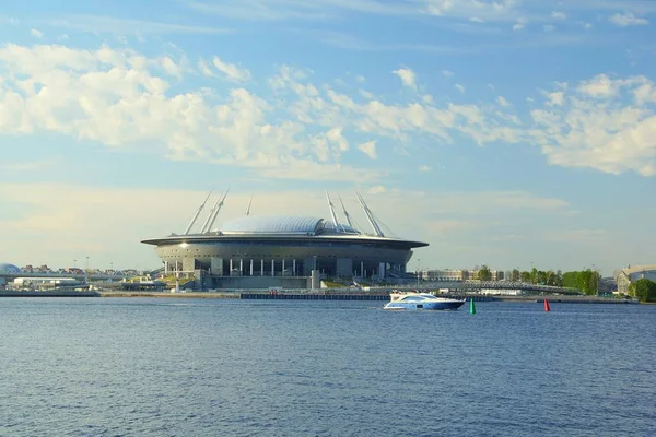 Vista Isla Krestovsky Estadio San Petersburgo — Foto de Stock