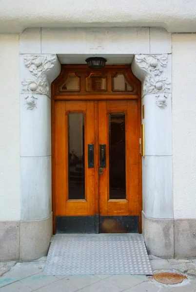 Fragment Der Hauseinfahrt Einer Straße Stadtteil Ostermalm — Stockfoto