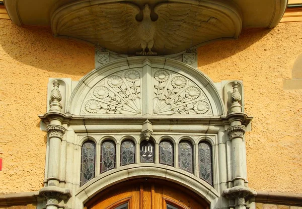 Fragmento Entrada Edificio Una Calle Del Distrito Ostermalm — Foto de Stock