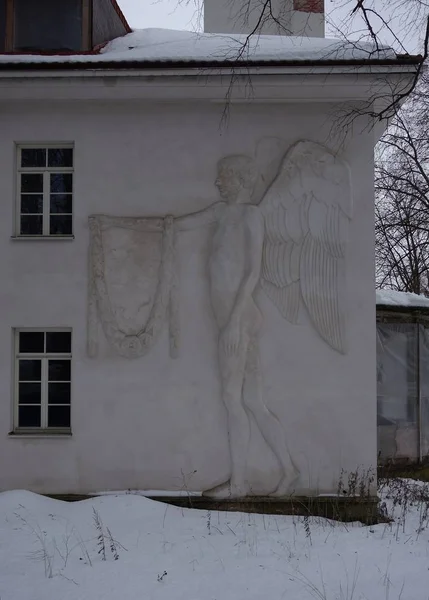 Fragment Facade Baryshnikovs House Pavlovsk House Angel — Stock Photo, Image