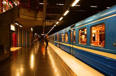 Vastra skogen Stokholm, İsveç metro istasyonu