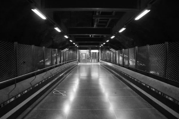 Estação Skogênio Vastra Metrô Estocolmo Suécia — Fotografia de Stock