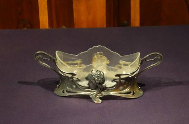 Art Nouveau Çikolatalar için Antika Gümüş Vazo
