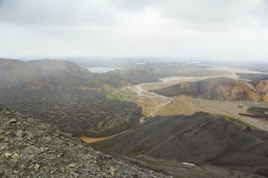 Güzel bir dağ manzarası, Landmannalaugar - Hoskuldskali