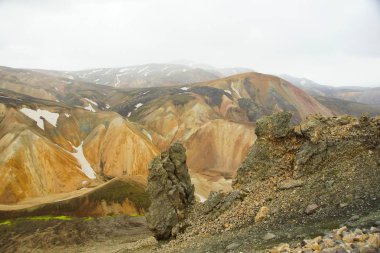 Güzel bir dağ manzarası, Landmannalaugar - Hoskuldskali