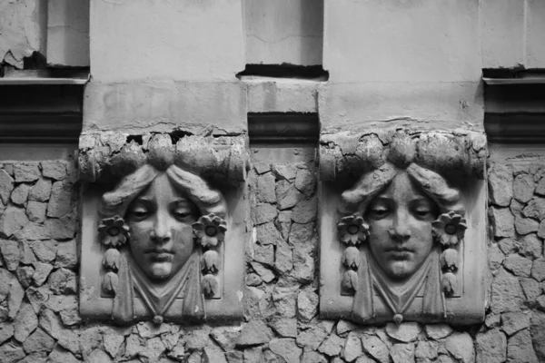 Fragmento Decoração Fachada Edifício Estilo Art Nouveau Parte Histórica São — Fotografia de Stock