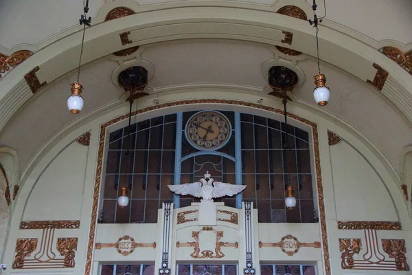 Fragment Intérieur Historique Style Art Nouveau Station Vitebsky — Photo