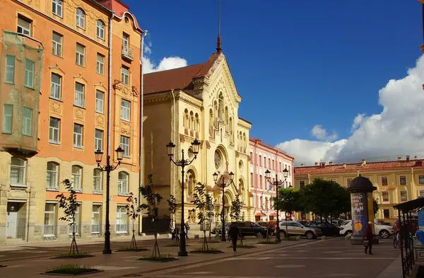 Zomer Dag Interessante Excursie Stad Bolsjaja Konyushennaya Straat — Stockfoto