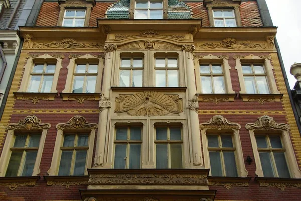 Fragmento Decoración Fachada Art Nouveau Centro Riga — Foto de Stock