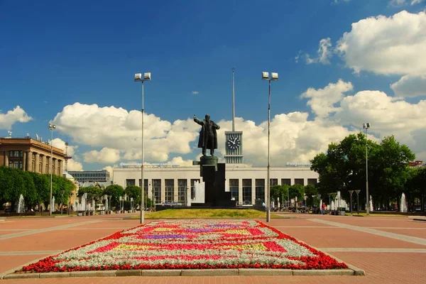 Dia Verão Uma Excursão Interessante Cidade Lenin Square Finlândia Station — Fotografia de Stock