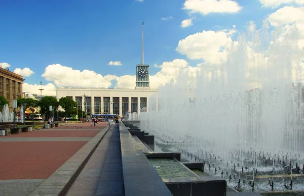 Dia Verão Uma Excursão Interessante Cidade Lenin Square Finlândia Station — Fotografia de Stock