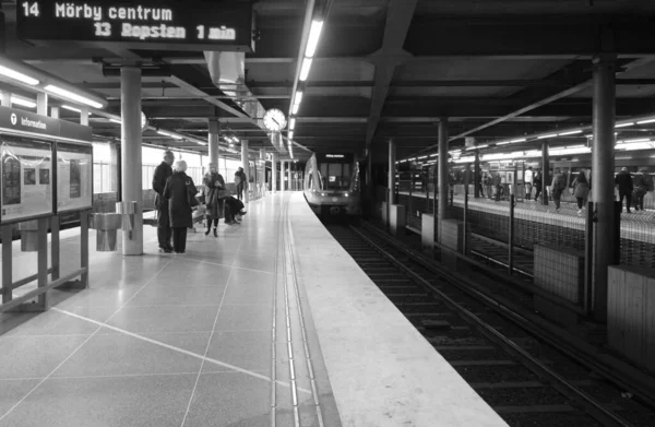 ストックホルムの歴史地区にあるガムラ スタン地下鉄駅 — ストック写真