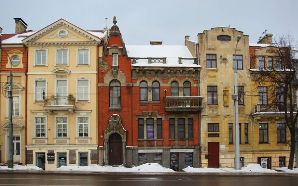 Stadsutsikt Från Tornet Det Gamla Slottet Vinterpromenad Och Arkitekturen Huvudstaden — Stockfoto