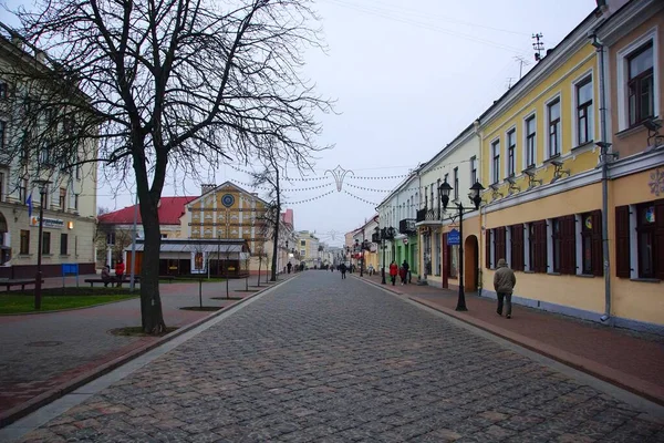 Gloomy Winter Day Walk Historic City — Stock Photo, Image