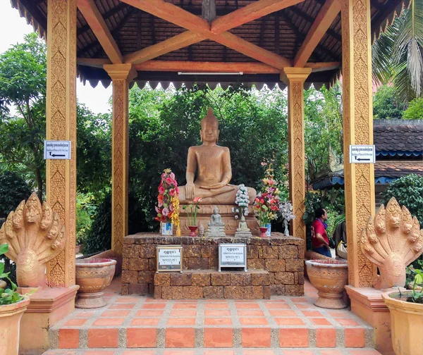 Siem Reap Kambodža Prosince 2013 Socha Buddhy Wat Thmey Killing — Stock fotografie