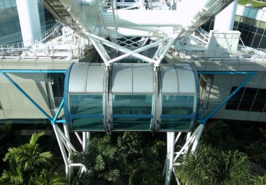 Singapur Flyer kapsülü. Modern uygarlıkta mimarlık ve sanat. 