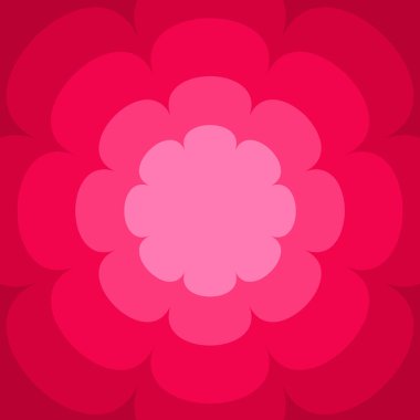 Pembe Tonlu Çiçek Özeti 'nde Soyut Çiçek. Vektör illüstrasyon şablon tasarımı