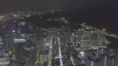 Kowloon, Sham Shui Po, üzerinde hava görünümünü Hong Kong'da kalabalık ve meşgul günlük dosyasına kaydet