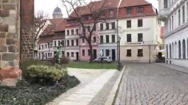 Zaman atlamalı yürüme çevresinde Nikolaikirsche Nikolaiviertel, Berlin, Almanya