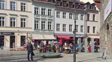 Turistler Nikolaiviertel, Nicholas Quarter, Berlin merkezinde