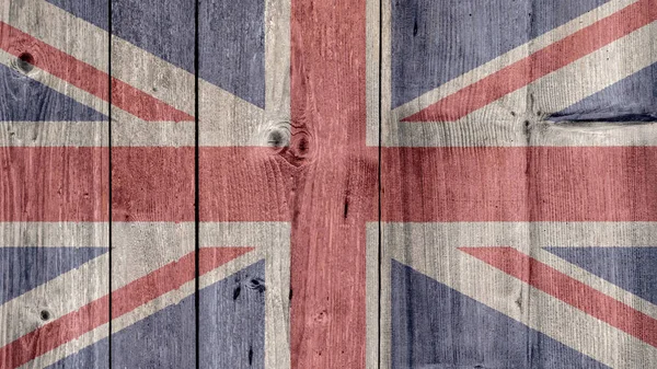 Regno Unito Union Jack Flag Recinzione in legno — Foto Stock