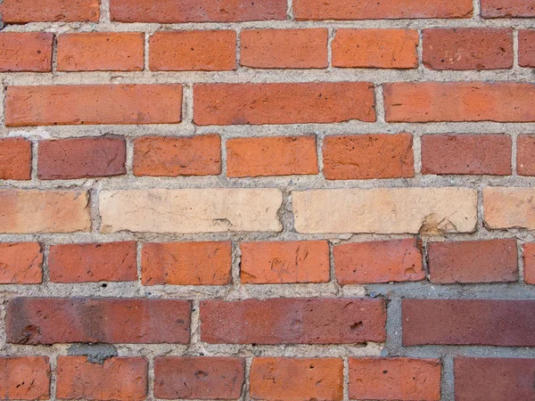 Gammal tegelvägg i olika färger, bakgrundsstruktur — Stockfoto