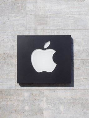 Apple logosu Apple Store, Berlin, Almanya