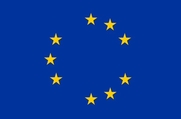 Vlag van Europa, de Europese Unie Eu drie sterren ontbreekt — Stockfoto