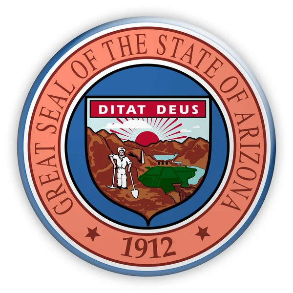 Rozet bizi devlet mührü Arizona 3d çizim