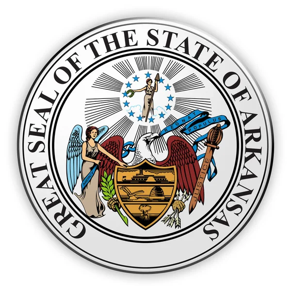 Badge US State Seal Arkansas Illustration 3D — Photo