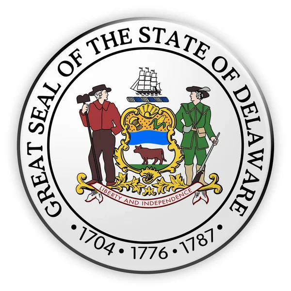 Badge US State Seal Delaware 3d illustration