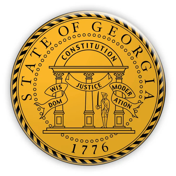 Badge US State Seal Géorgie Illustration 3d — Photo