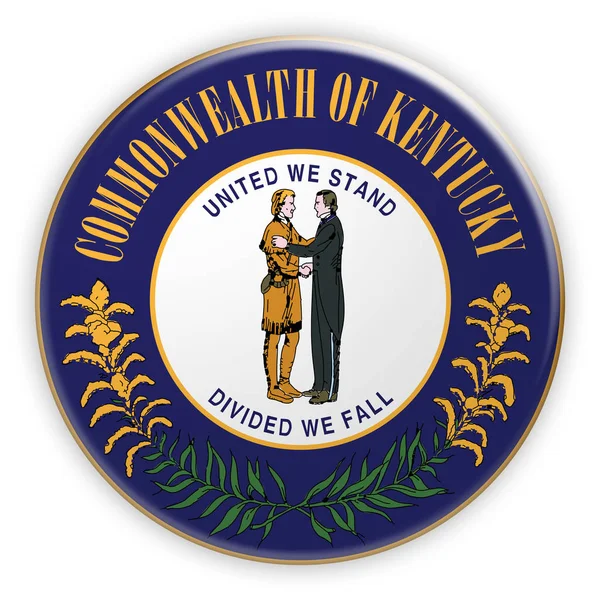 Insigne US State Seal Kentucky Illustration 3D — Photo