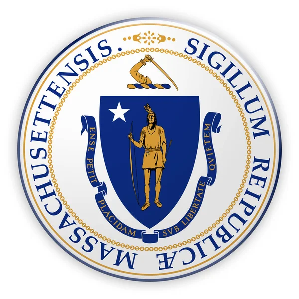 Rozet bizi devlet mührü Massachusetts 3d çizim