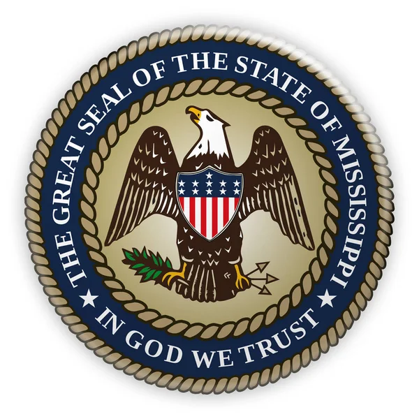 Insigne US State Seal Mississippi Illustration 3d — Photo