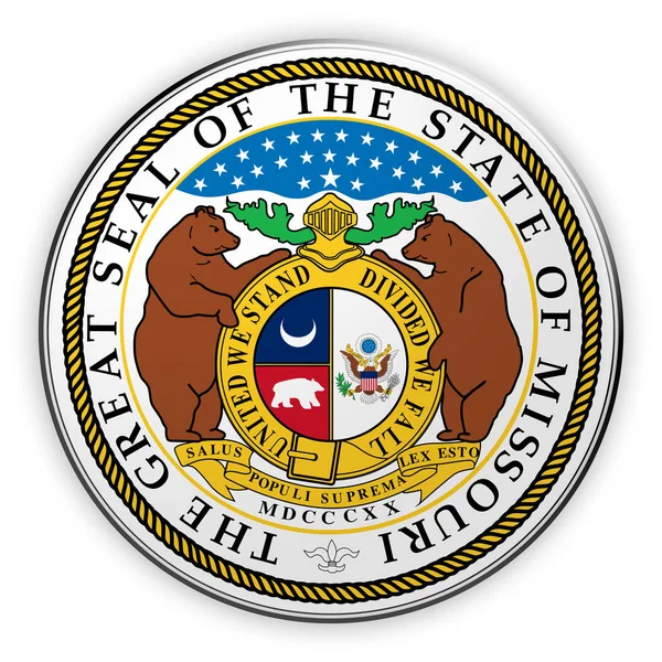 Insigne US State Seal Missouri Illustration 3D — Photo