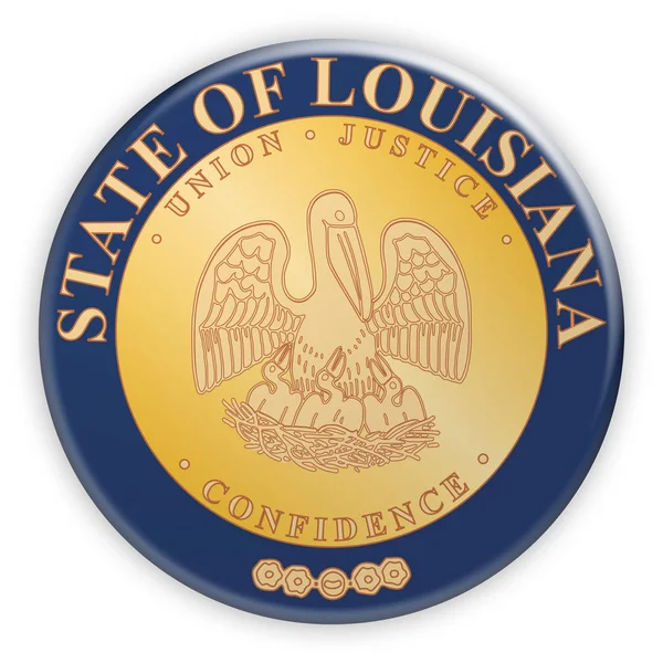 Insignia Sello histórico del Estado de los Estados Unidos Louisiana 3d ilustración — Foto de Stock