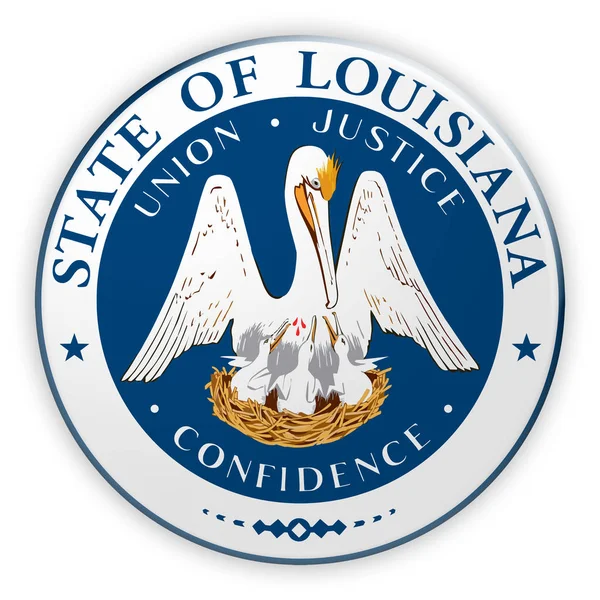 Insignia US State Seal Louisiana 3d ilustración — Foto de Stock