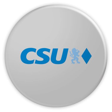 CSU düğmesini, beyaz arka plan üzerinde 3d çizim