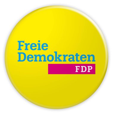 FDP düğmesini, beyaz arka plan üzerinde 3d çizim
