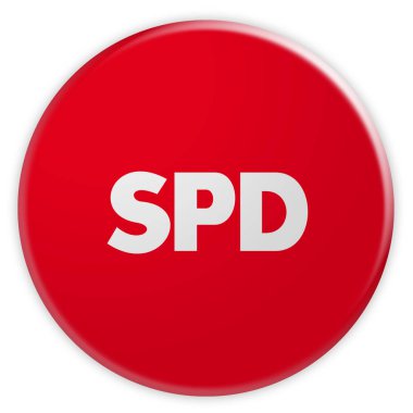 SPD düğmesini, beyaz arka plan üzerinde 3d çizim