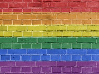 Politika kavramı: Gay Pride bayrak duvar