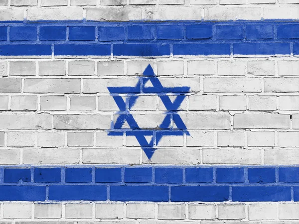 Ізраїль політика концепція: Стіни прапор Ізраїлю — стокове фото