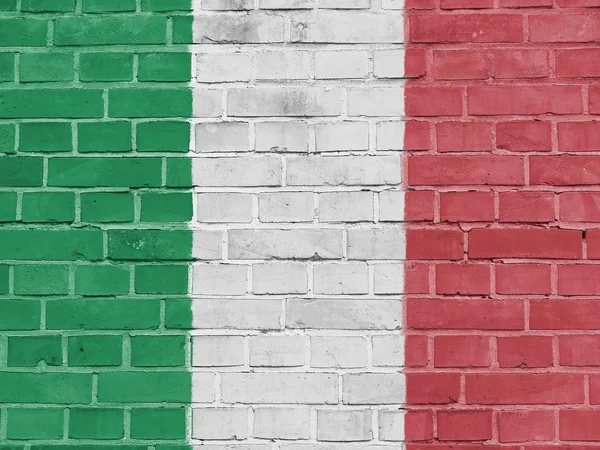 이탈리아 정치 개념: 이탈리아 깃발 벽 — 스톡 사진