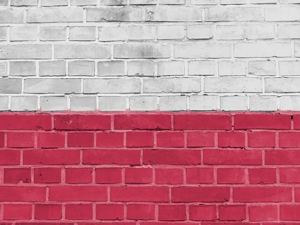 Polonia Concepto político: Muro de la bandera polaca — Foto de Stock