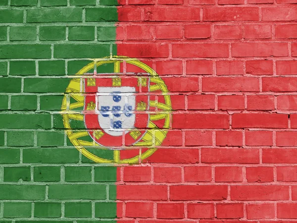 Portugal Politics Concept: Portuguese Flag Wall — Stock Photo, Image