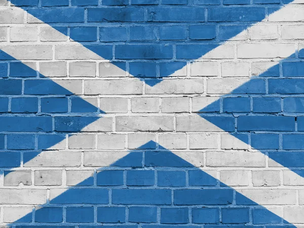 Scotland Politics Concept : Mur du drapeau écossais — Photo