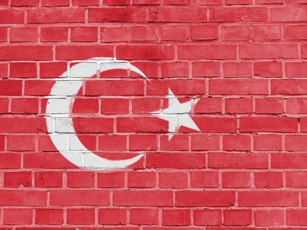 Konzept der türkischen Politik: Türkische Flaggenwand — Stockfoto